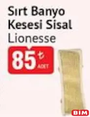 LİONESSE SIRT BANYO KESESİ SİSAL